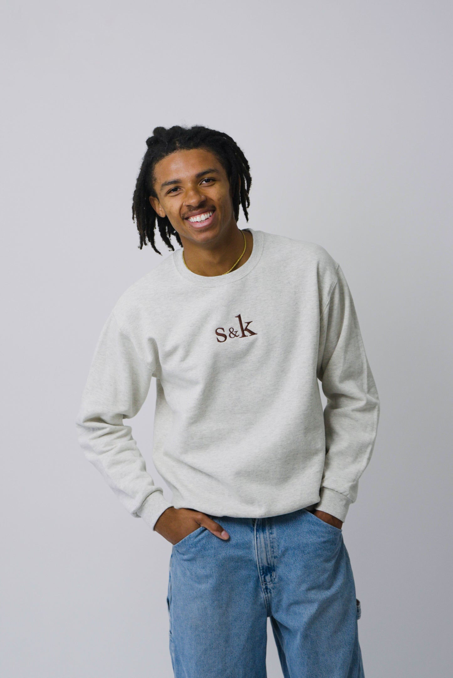 Oatmeal Heather "S&K" Crewneck