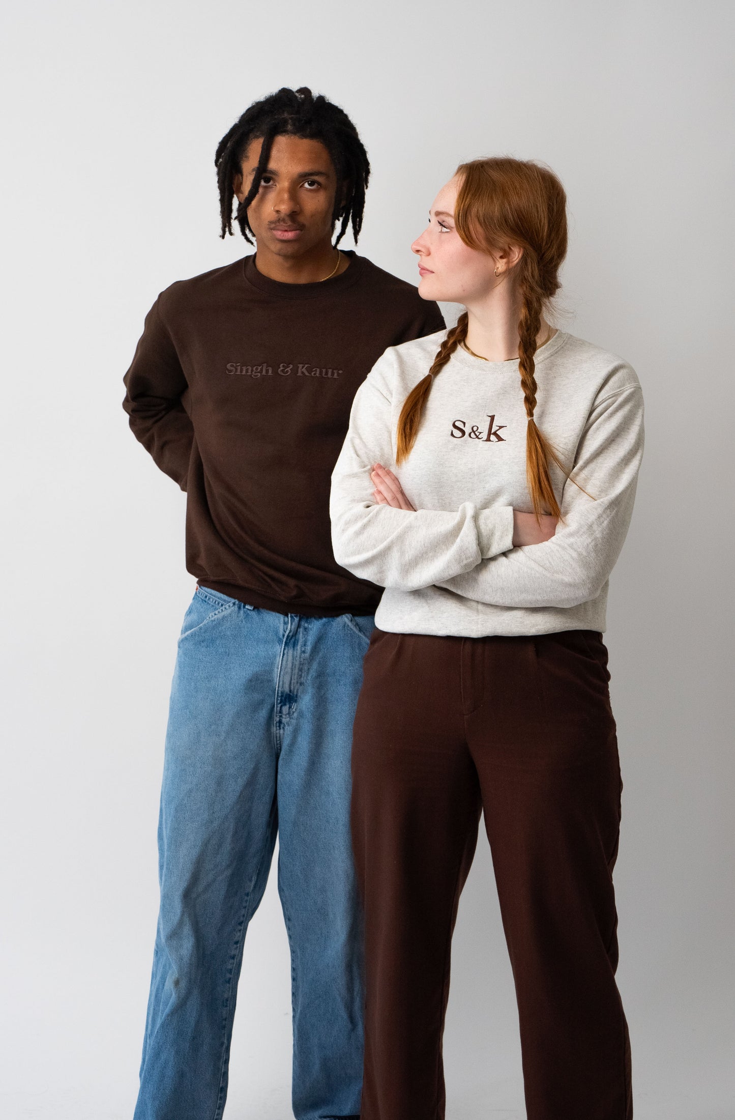 Chocolate "S&K" Crewneck